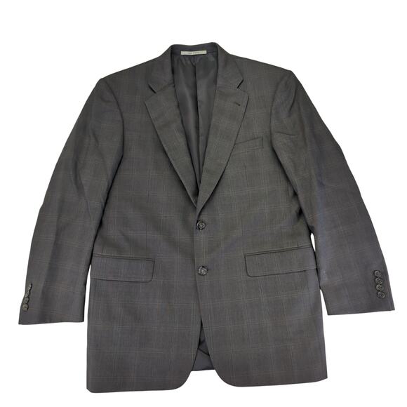 Burberry Gray Plaid Blazer - Picture 1 of 10